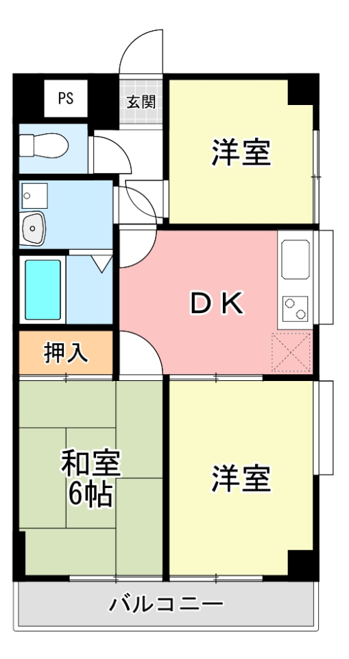  �U���^�C�v�̗m���̓v���C�x�[�g���������A����肪�W�񂳂ꂽ�Ǝ��������X���[�Y��2DK�ł���